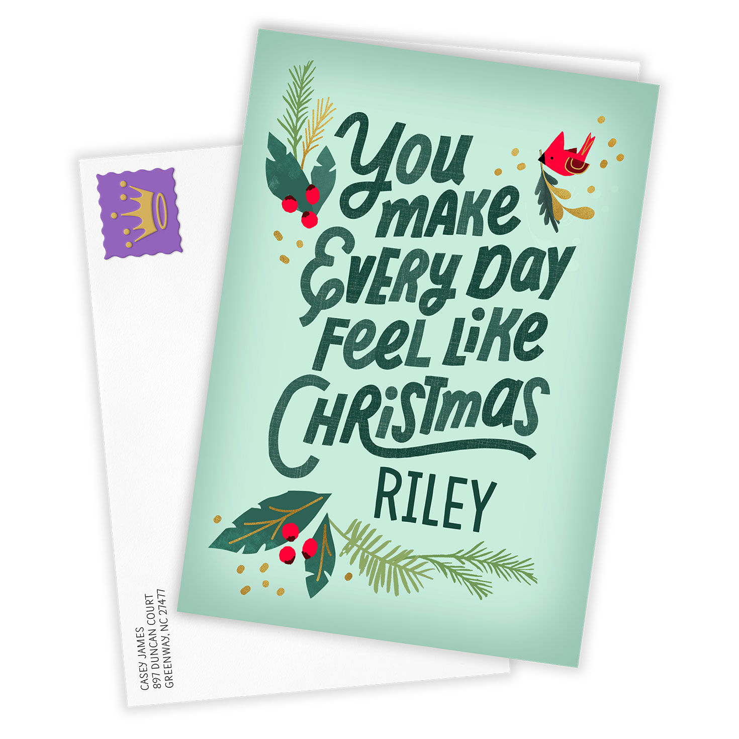 Feels Like Christmas Custom Christmas Card, , large image number 2