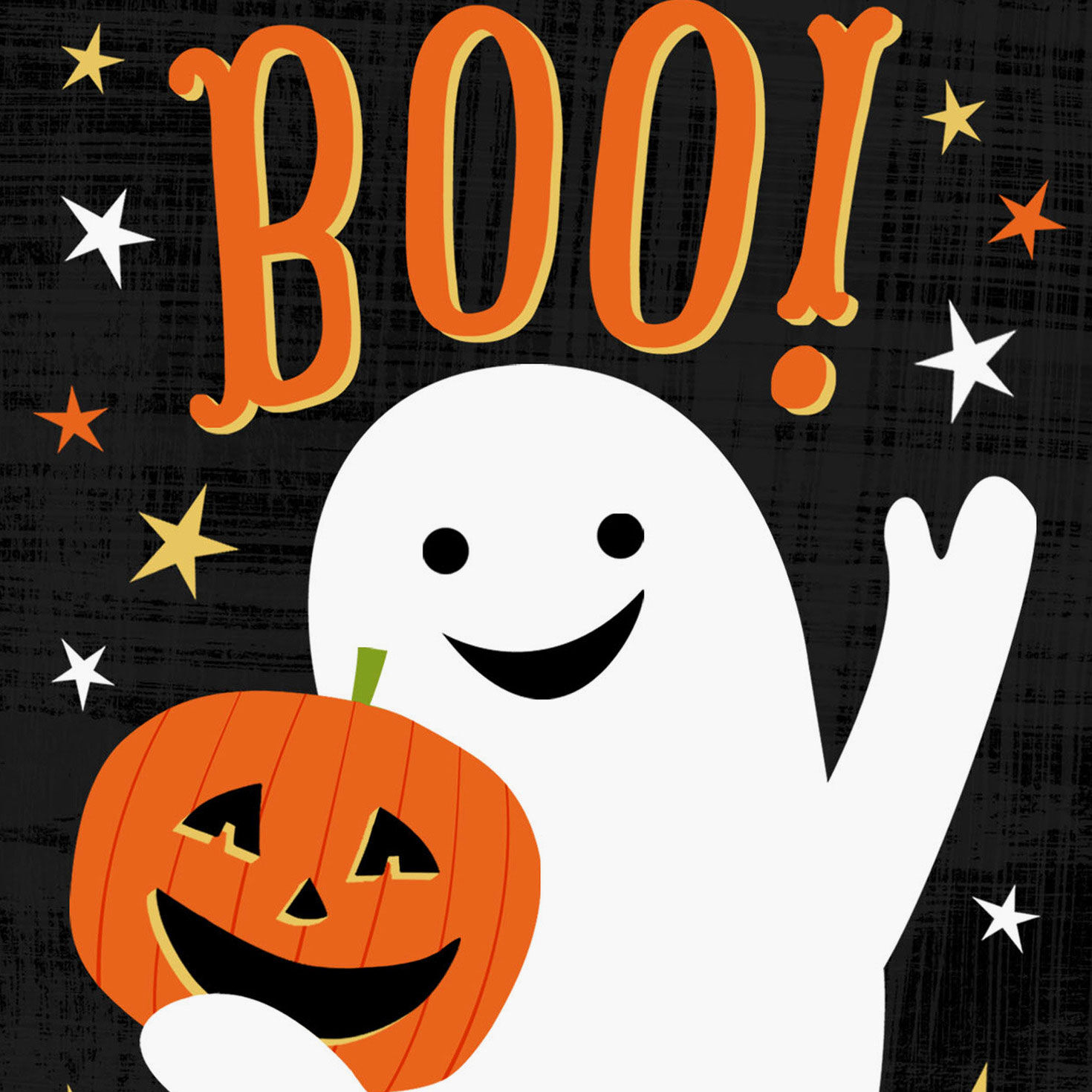 Ghost With Pumpkin Halloween Cards Pack Cover Detail image number 4