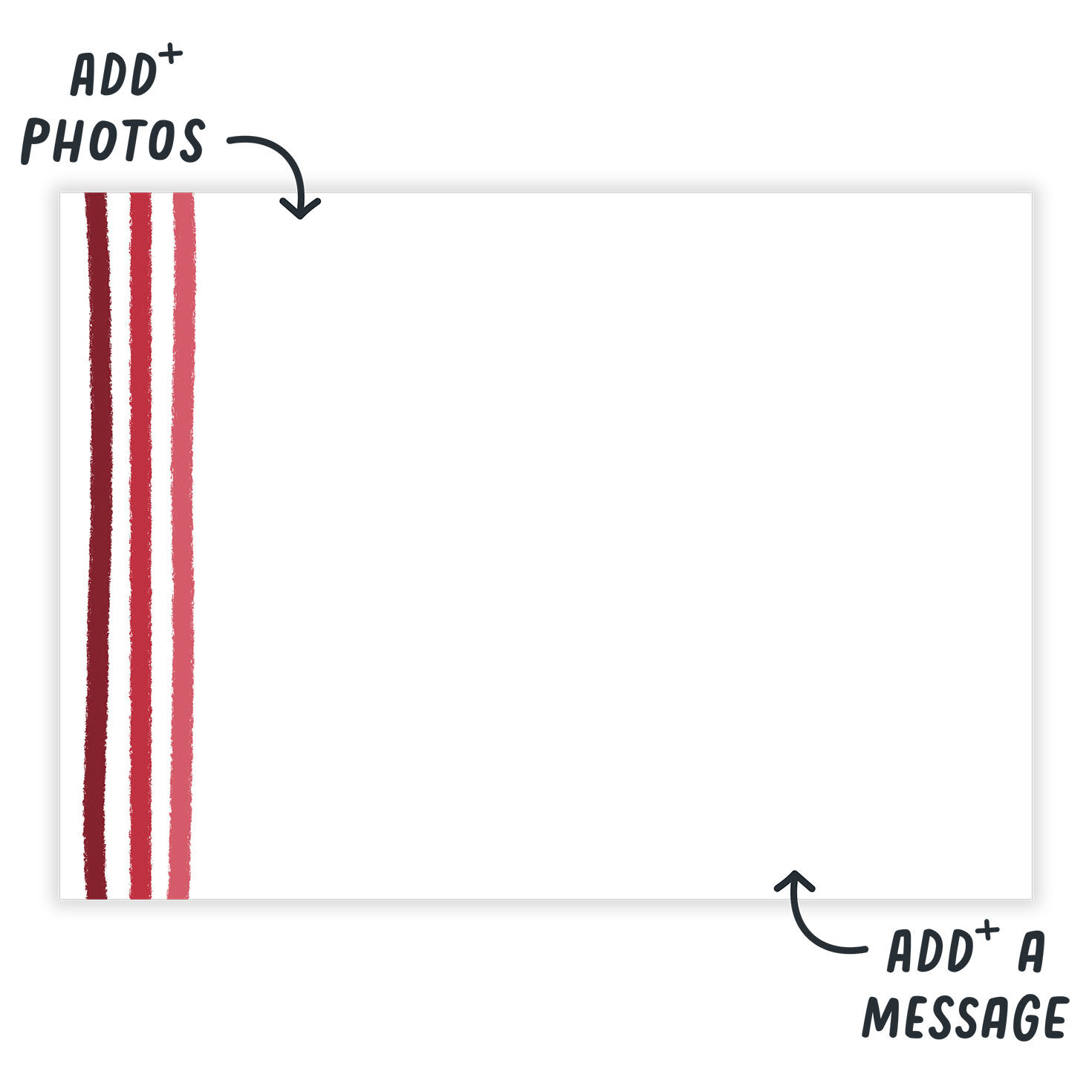 Personalized Red Heart Frame Blank Photo Card  image number 3