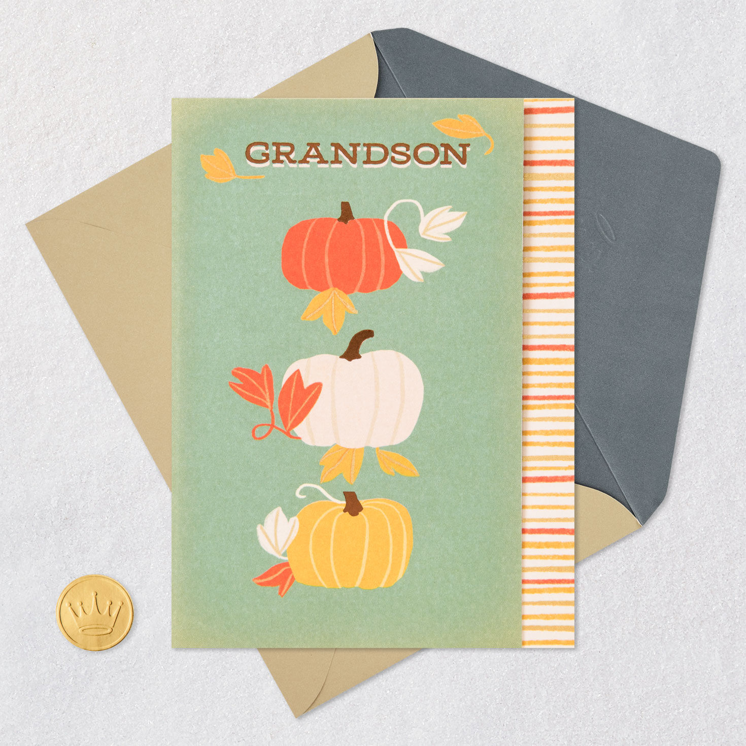 Grateful for You Thanksgiving Card for Grandson, , large image number 5