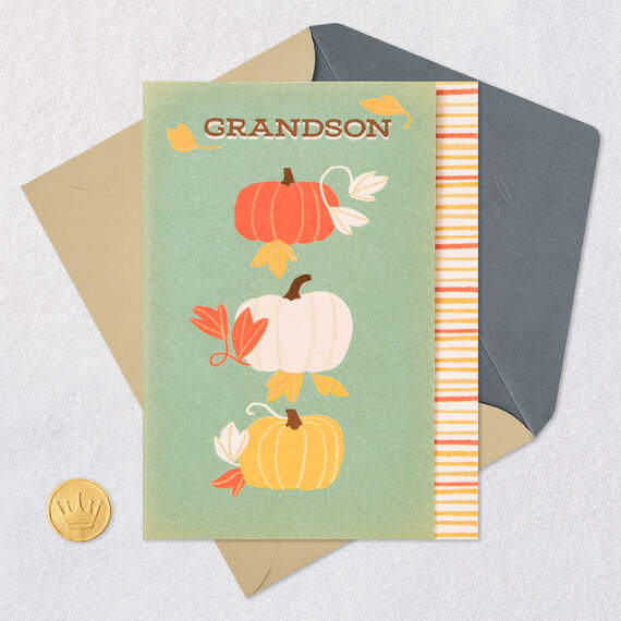 Grateful for You Thanksgiving Card for Grandson, , large image number 5