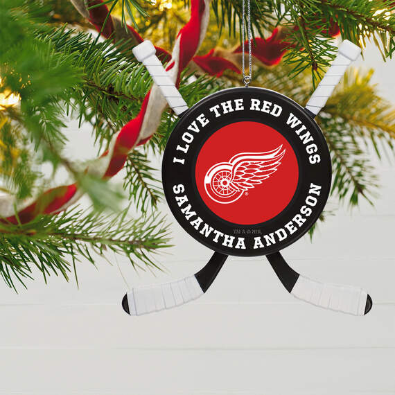 NHL Hockey Personalized Ornament, Detroit Red Wings®, , large image number 2