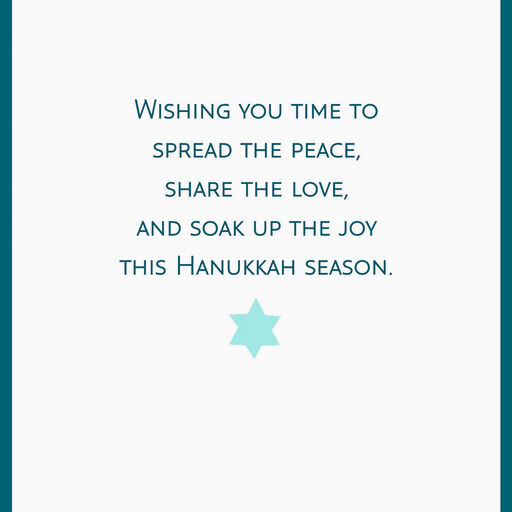 Peace, Love, Joy Dove Hanukkah Card, 