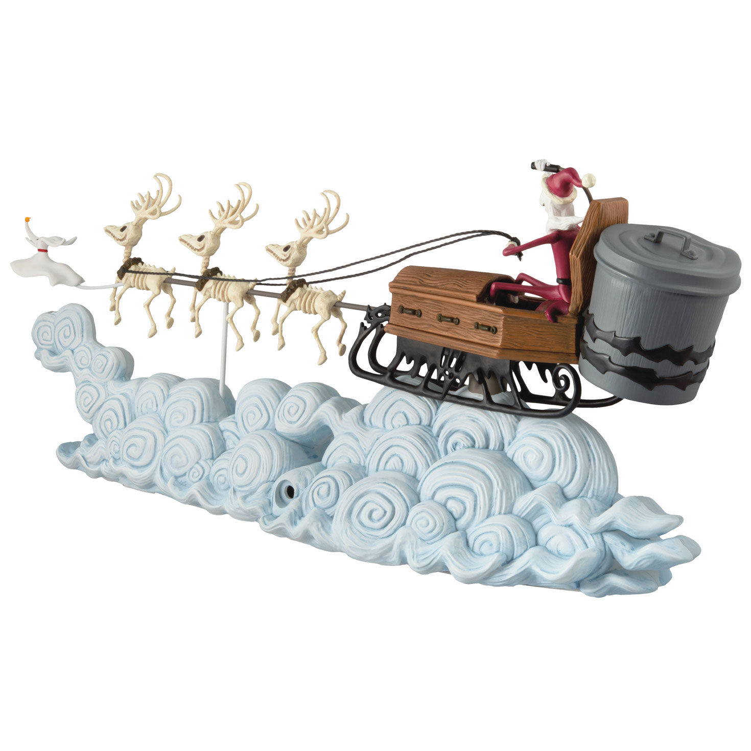 Disney Tim Burton's The Nightmare Before Christmas Santa Jack's Sleigh Ride Tabletop Decoration With Light and Sound, , large image number 5