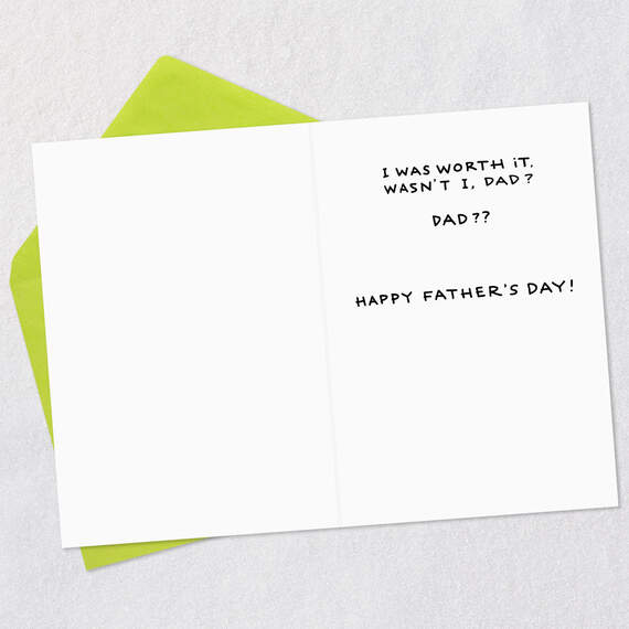 I Was Worth It Funny Father's Day Card for Dad, , large image number 3
