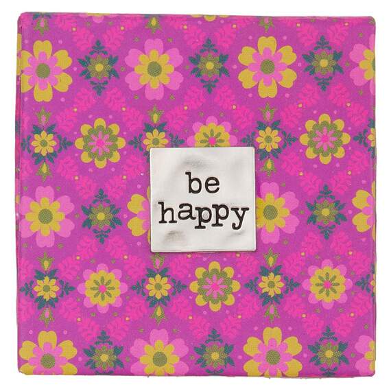 Natural Life Be Happy Silver Mini Trinket Tray, , large image number 2