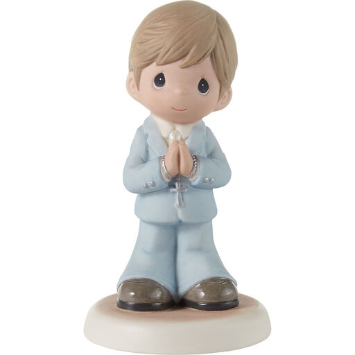 Precious Moments Blessings On Your First Communion Brunette Boy Figurine, 5.3", 