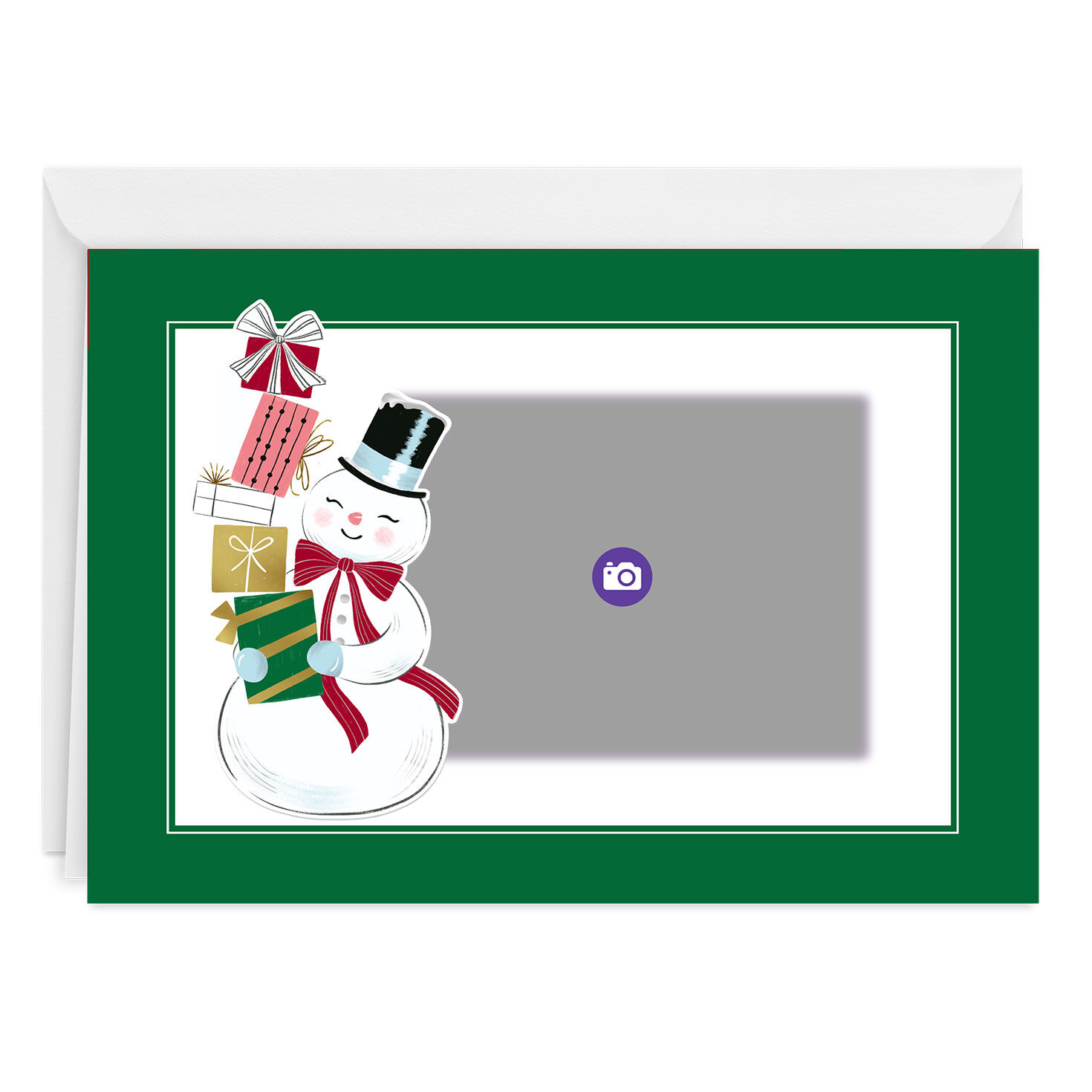 Vintage Snow Man Custom Holiday Card, , large image number 3