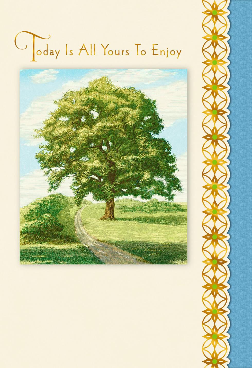 Today Is All Yours Tree Birthday Card