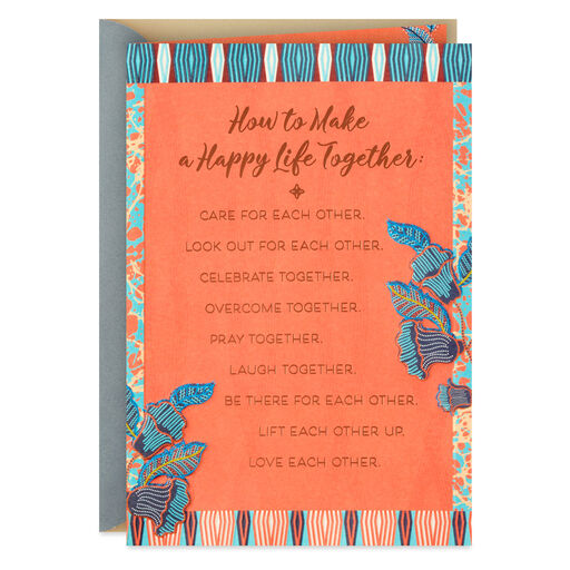 You Two Have Made a Happy Life Together Anniversary Card, 