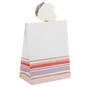 9.7" Striped Medium Fold-Top Gift Bag With Flower Pick, , large image number 6