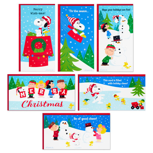 Peanuts® Gang Assorted Money Holder Boxed Christmas Cards, Pack of 36, 