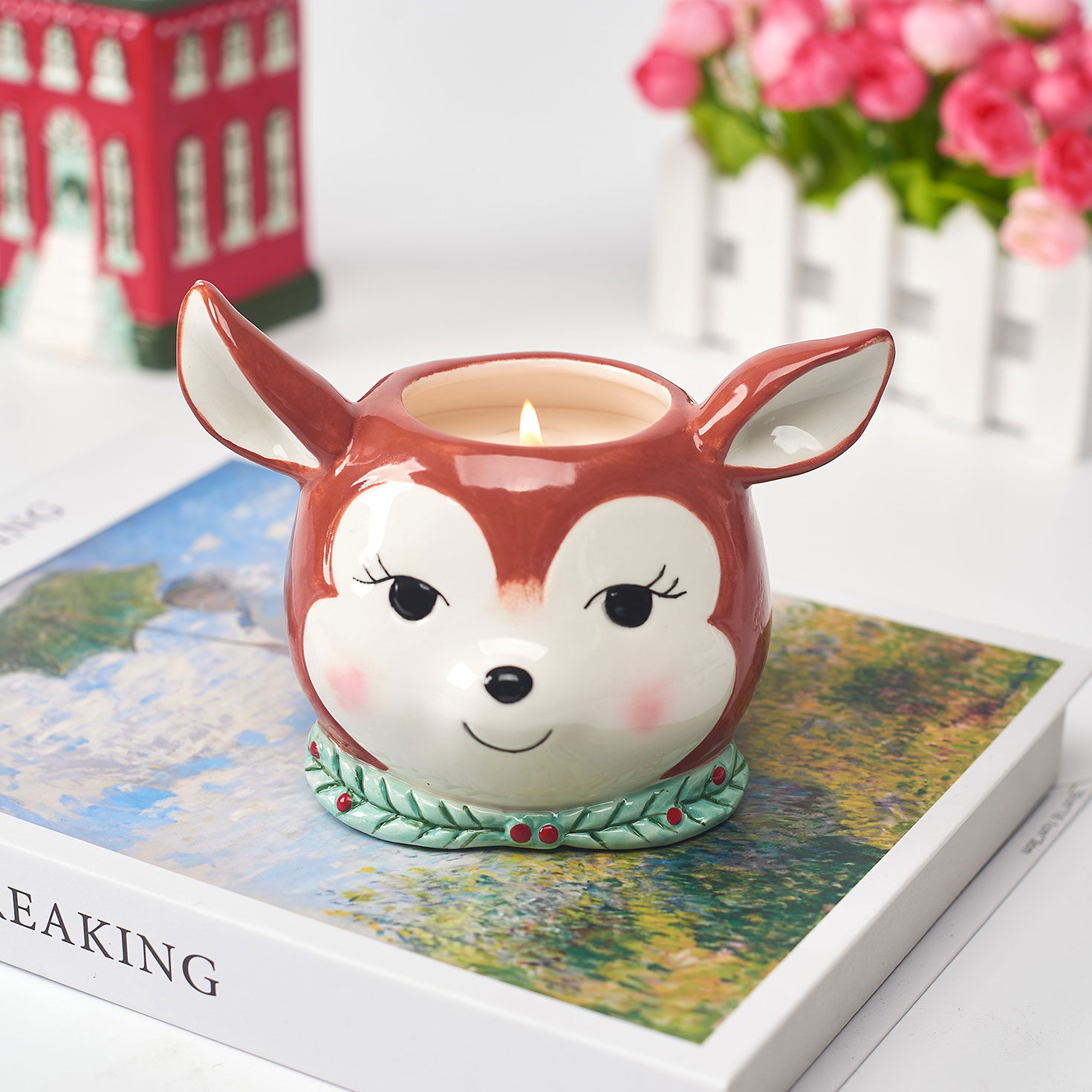 Under the Mistletoe Scented Ceramic Reindeer Candle for only USD 12.99 | Hallmark