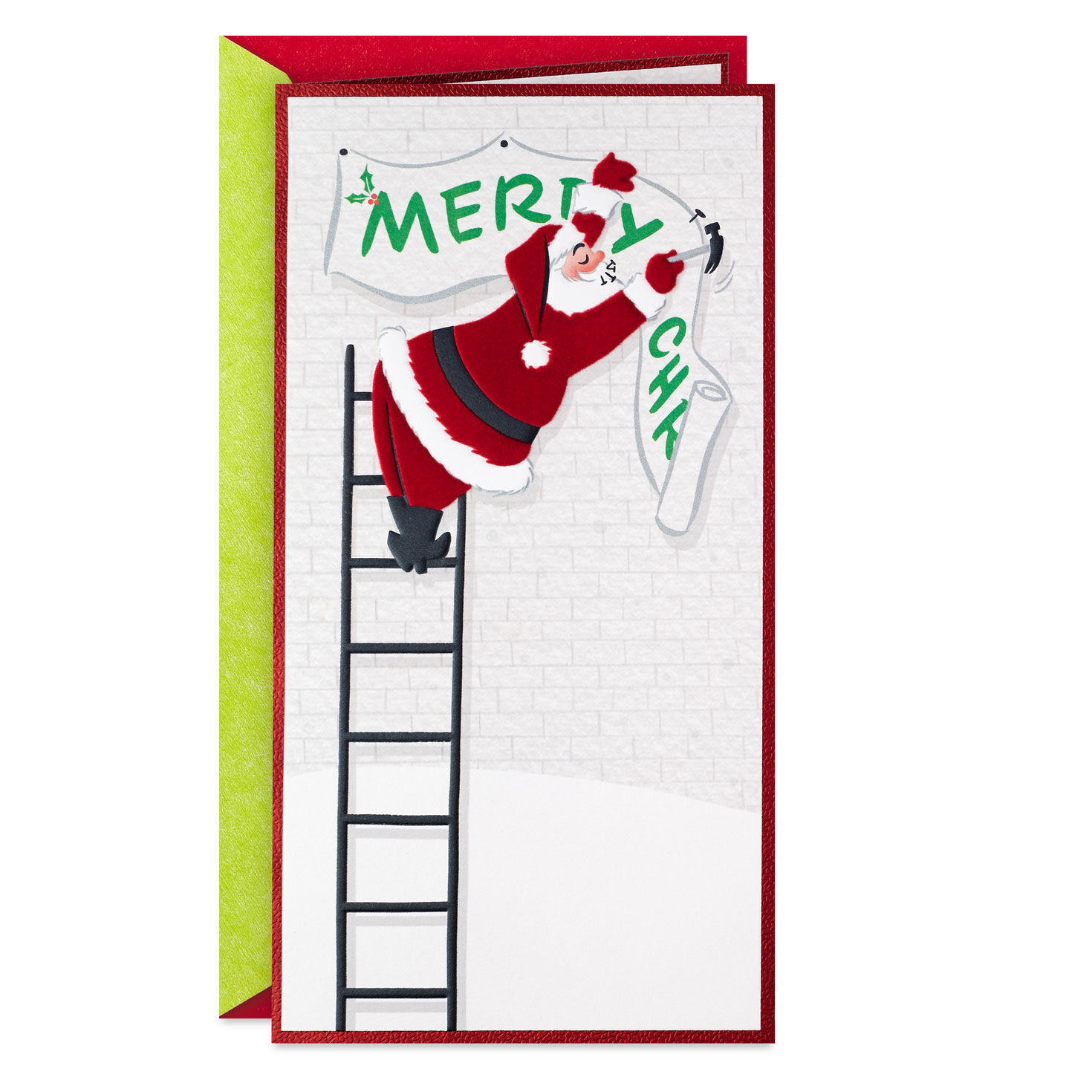 Spent the Jolly Way Money Holder Christmas Card