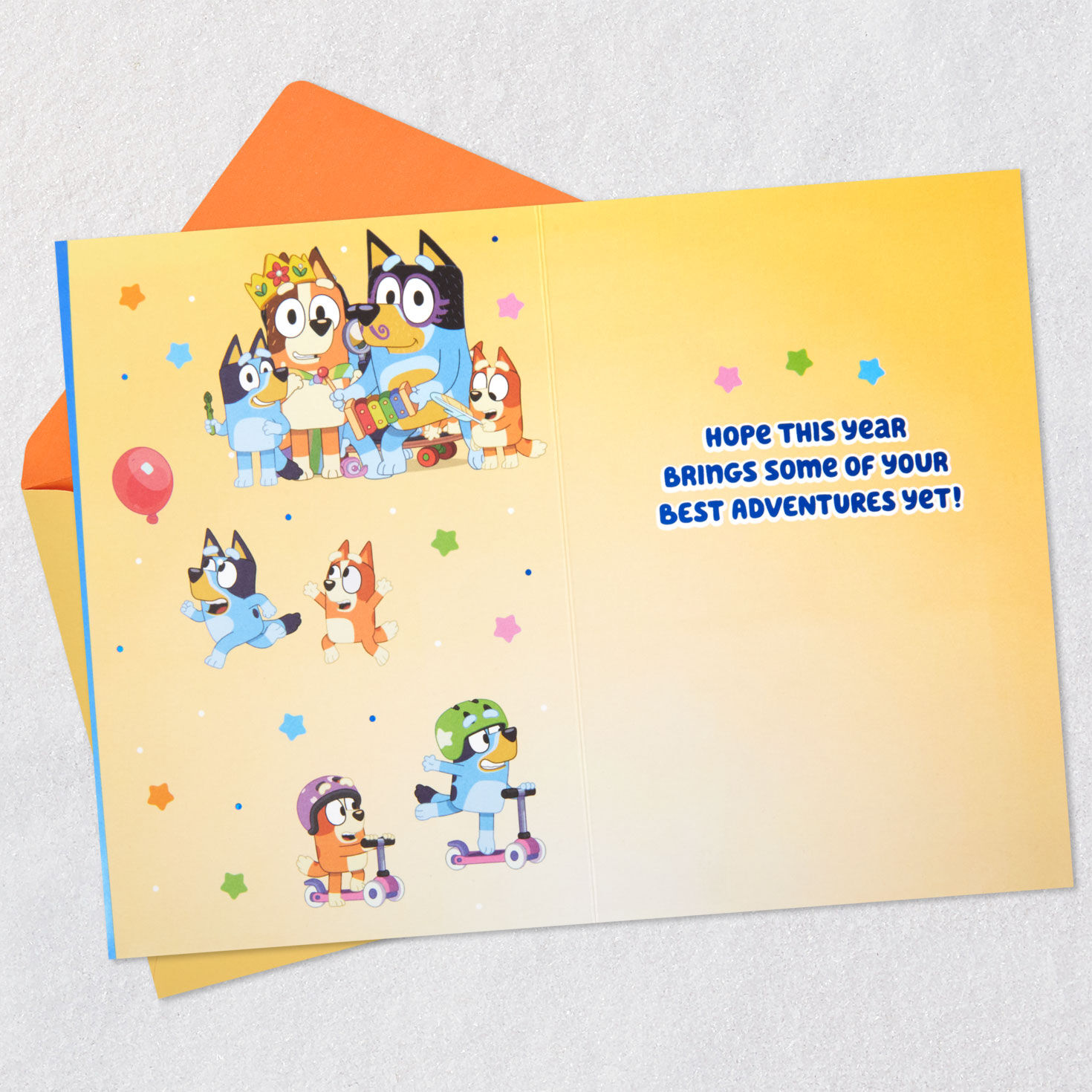 Bluey Birthday Card for Kids Open card with envelope image number 3