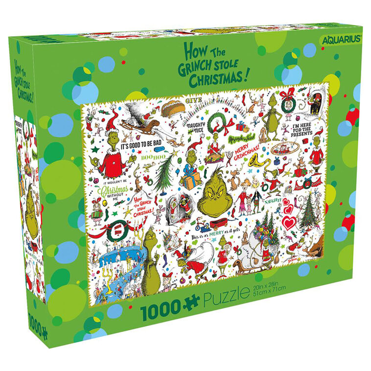 Aquarius How the Grinch Stole Christmas! 1000-Piece Collage Jigsaw Puzzle
