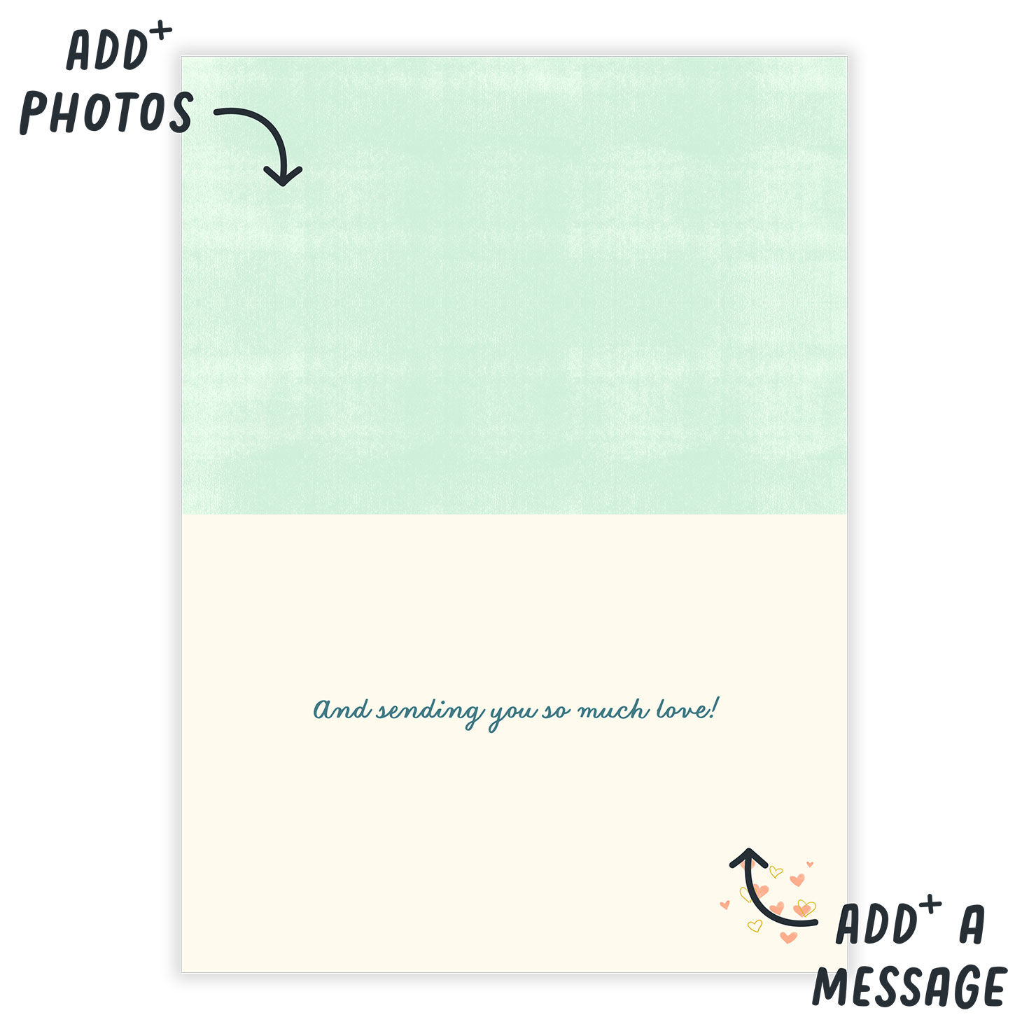 Sunny Home Scene Personalized Mother's Day Card Open Card indicating personalization image number 3