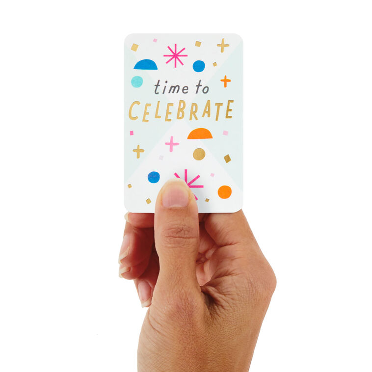 3.25" Mini Time to Celebrate Blank Card