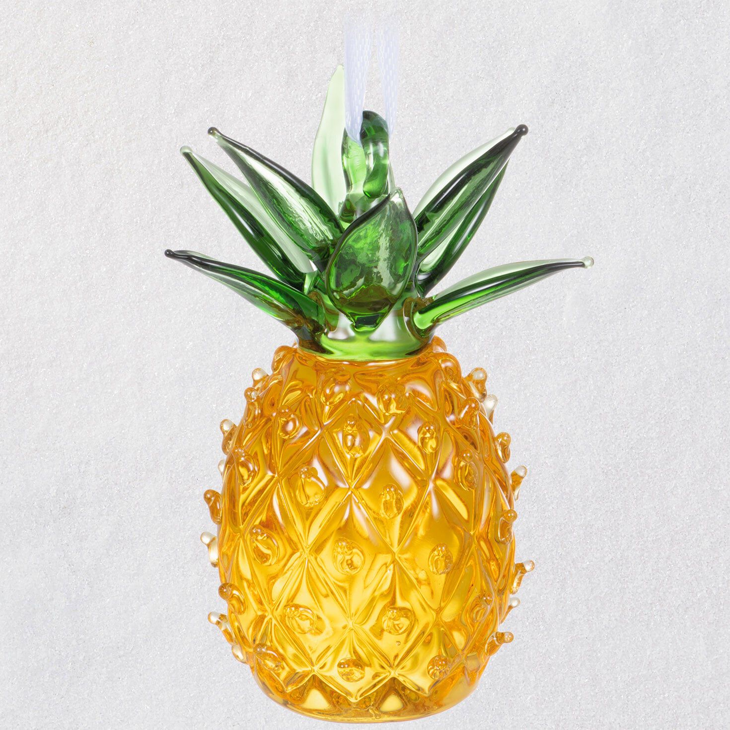 Sweet Welcome Pineapple Glass Ornament Keepsake Ornaments Hallmark