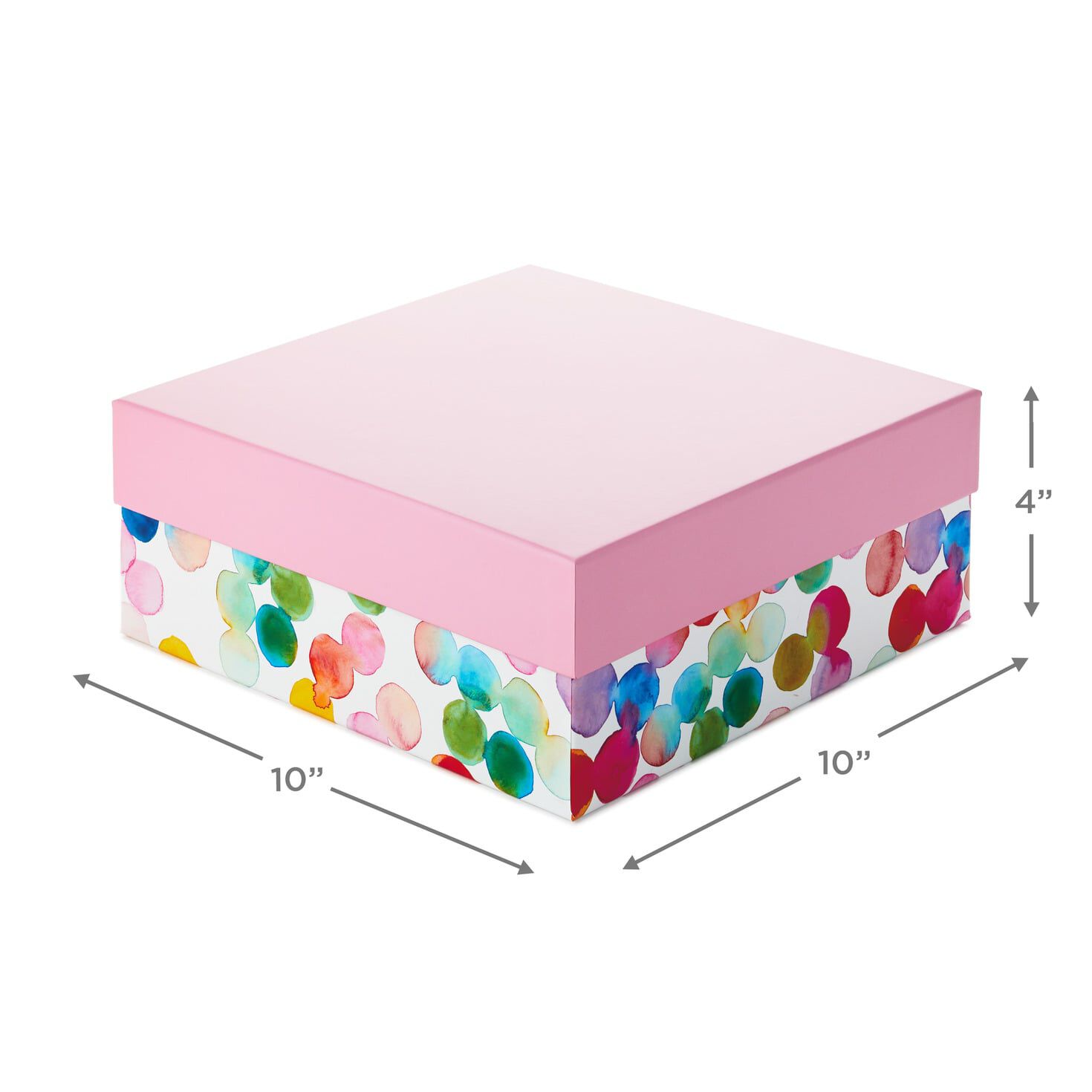 Watercolor Dots XL Square Gift Box  image number 3