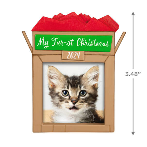Pet's Fur-st Christmas 2024 Photo Frame Ornament, , large image number 3