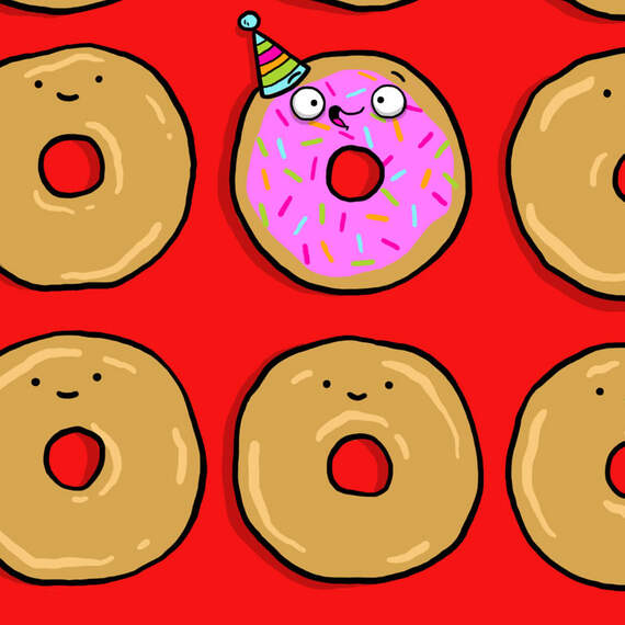 You're Rainbow Sprinkles Donuts Funny Birthday Card, , large image number 4