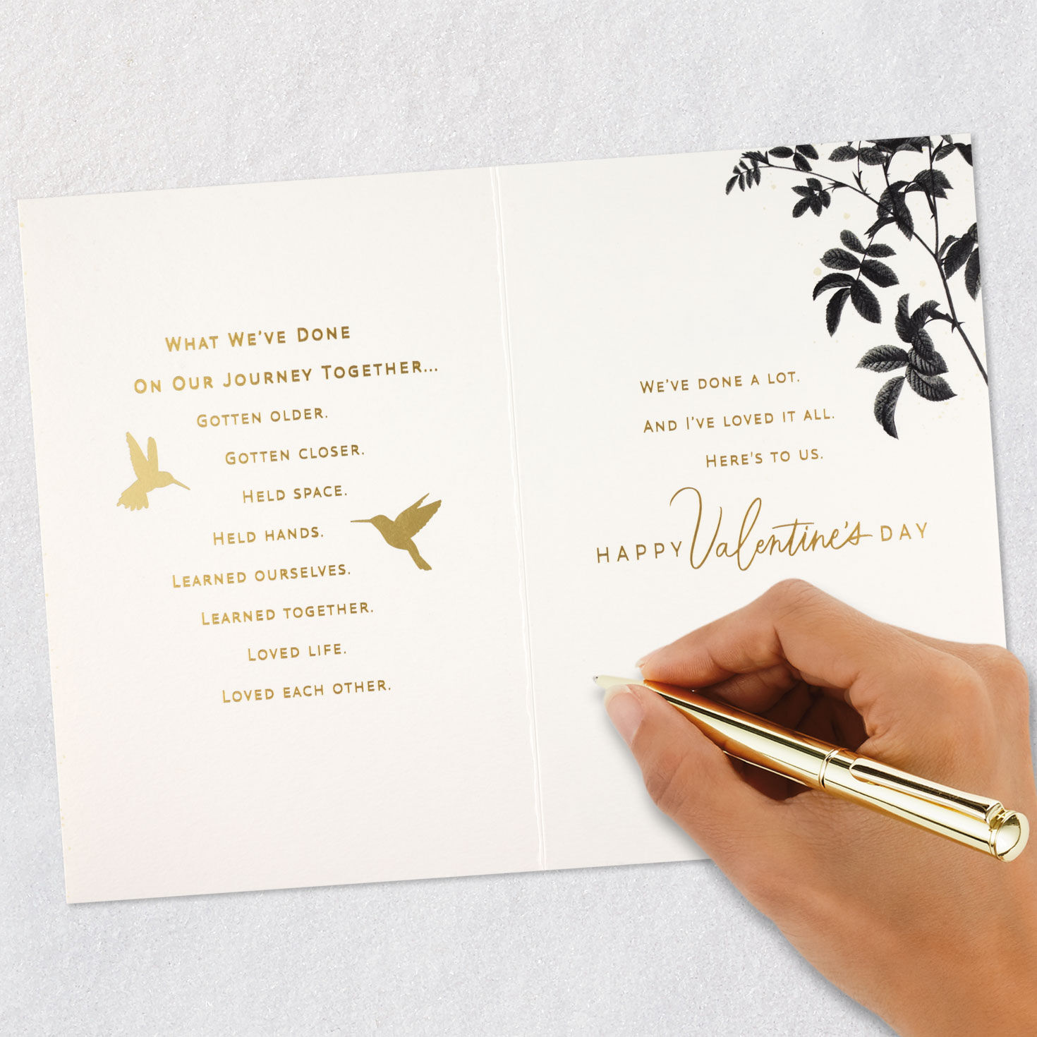 Gold and Black Valentine's Day Card for Husband Signing card image number 7