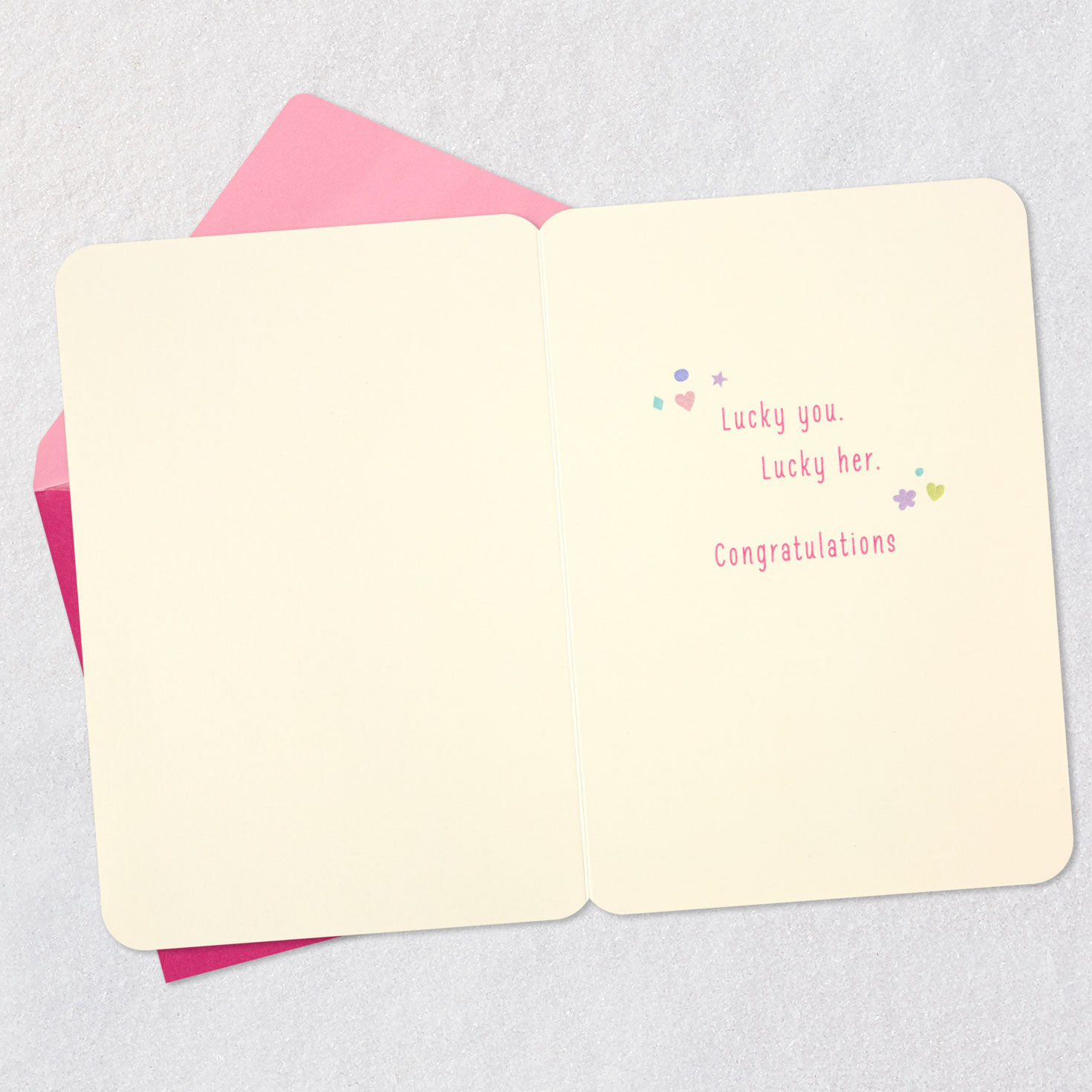 Crib Mobile New Baby Girl Card Open card with envelope image number 3