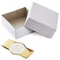 10" Gold and White Striped 2-Pack Gift Boxes With Bands, , large image number 3