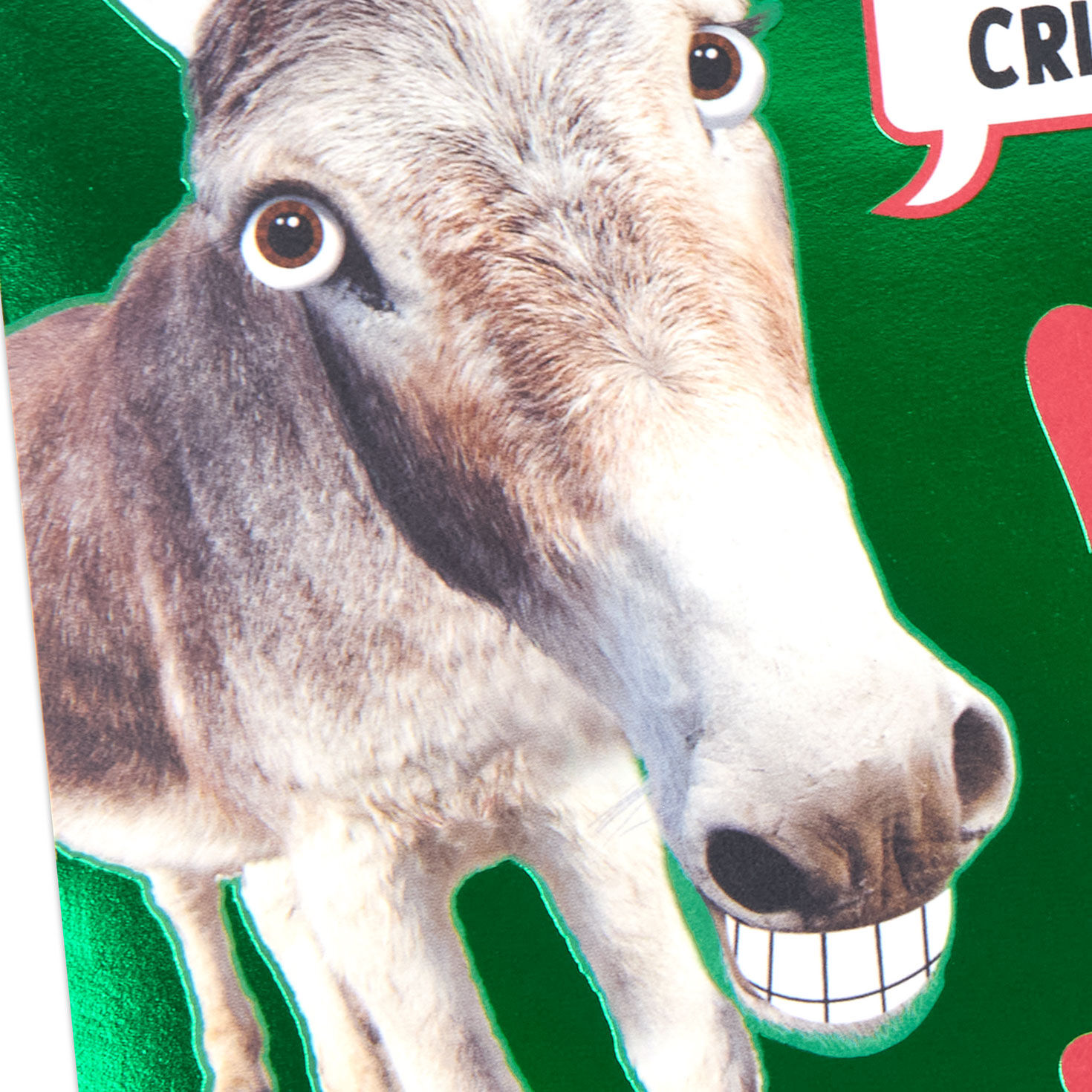 Happy Donkey Love Christmas Card Card Front Detail image number 5