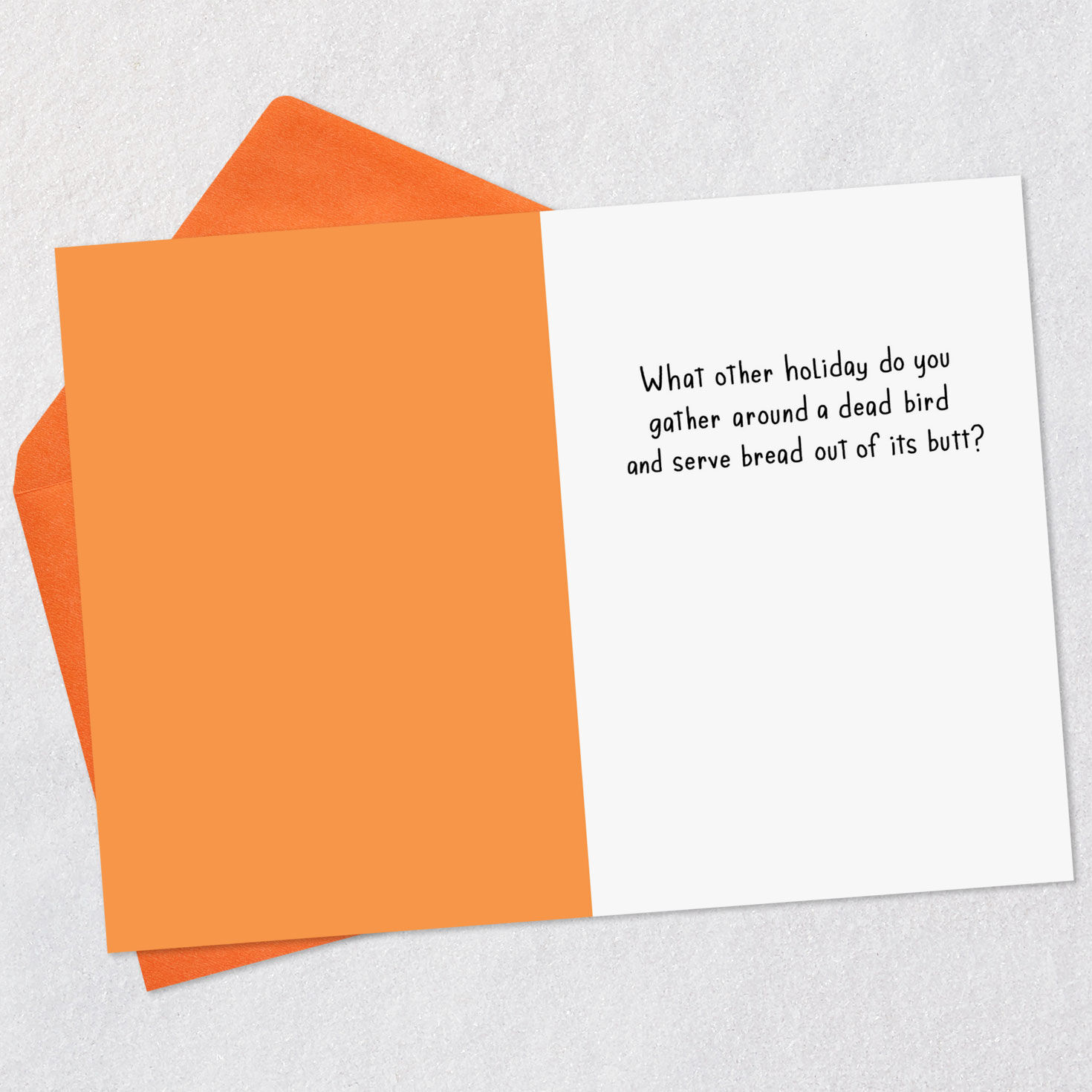 Plain Weird Pilgrim Funny Thanksgiving Card, , large image number 3