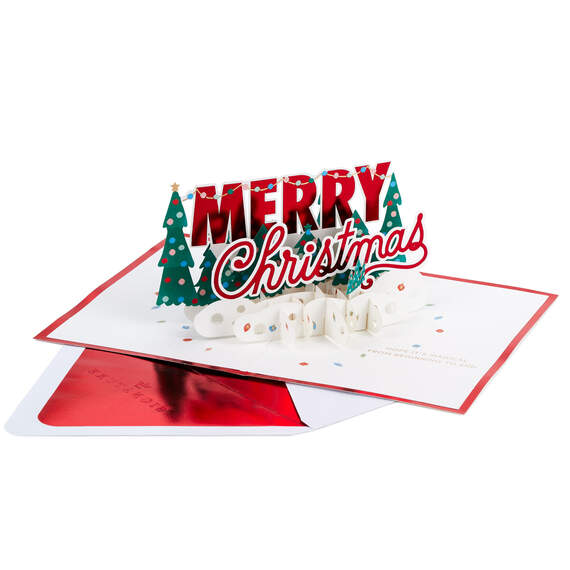 Merry Christmas Trees 3D Pop-Up Christmas Card, , large image number 2