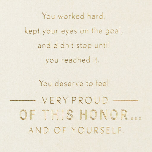 You Deserve to Feel Very Proud Doctorate Graduation Card, 