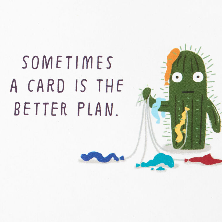 Cactus With Balloons Funny Encouragement Card Sentiment image number 2