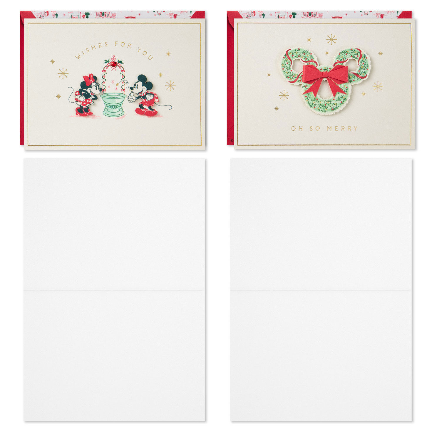 Disney Holiday Ever After Cards Assortment Card Fronts with insides image number 4