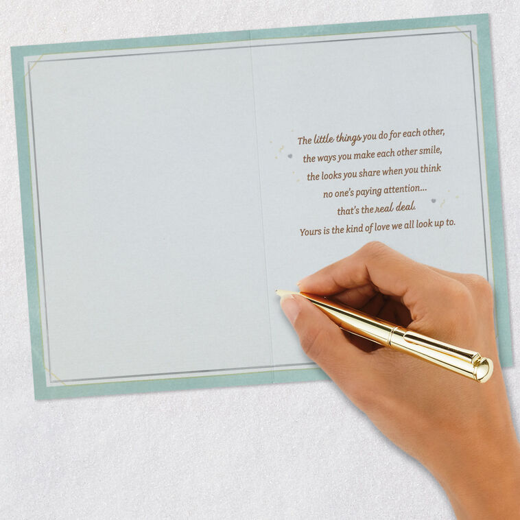 Gold and Silver Balloons Anniversary Card for Parents  image number 6