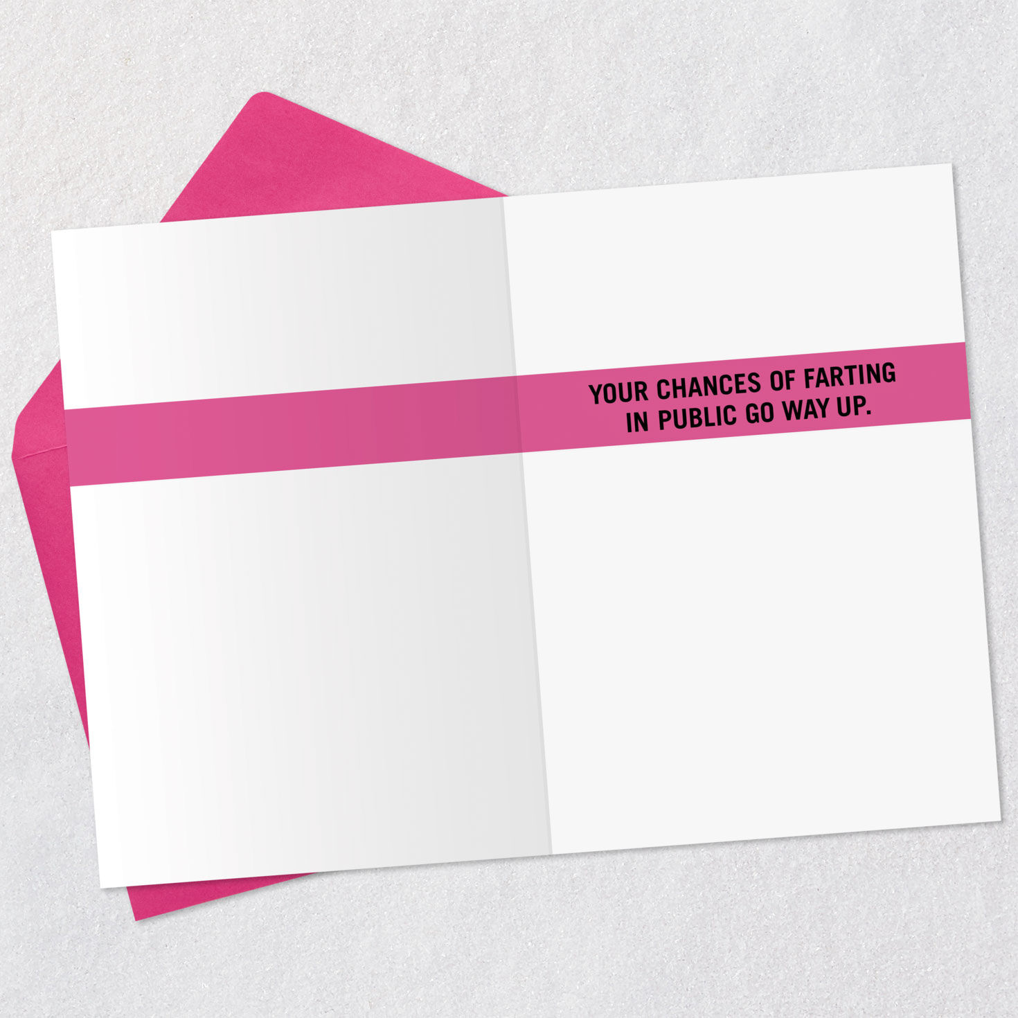 Retro Yoga and Farts Aging Funny Birthday Card Open card with envelope image number 3