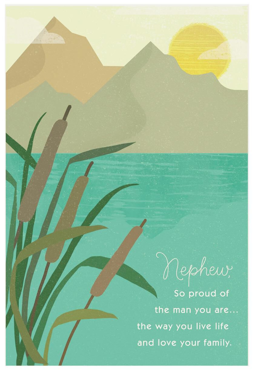 Mountain Lake Father's Day Card for Nephew