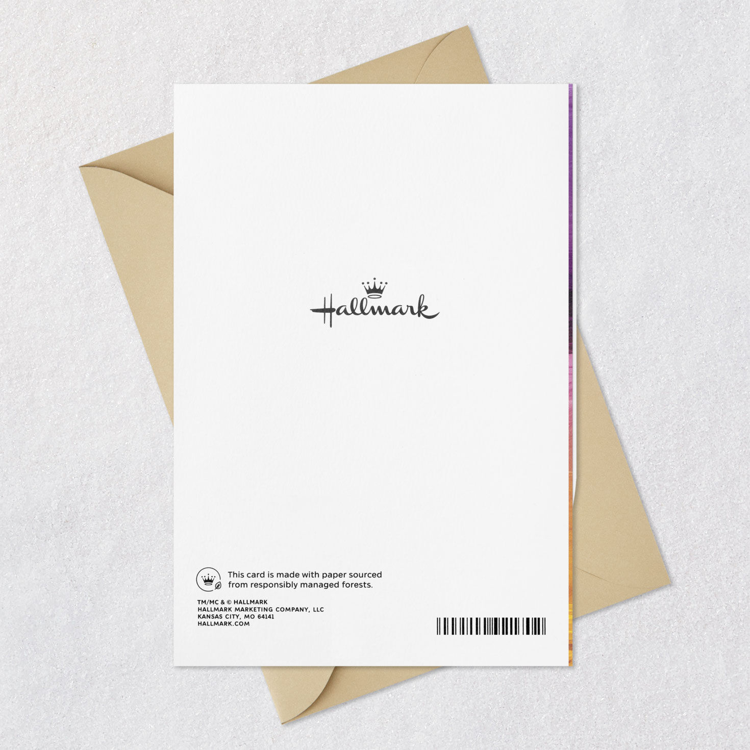 Amber, Pink and Purple Ombr&eacute; Get Well Card Card Back with Envelope image number 7