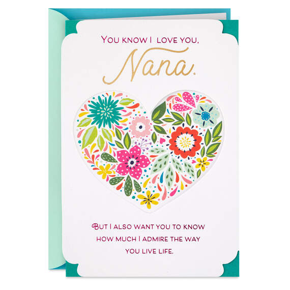 Love and Admiration Mother's Day Card for Nana