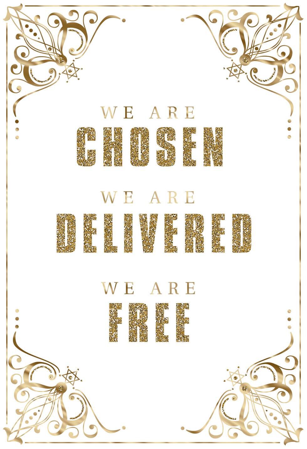 We Are Chosen Passover Card