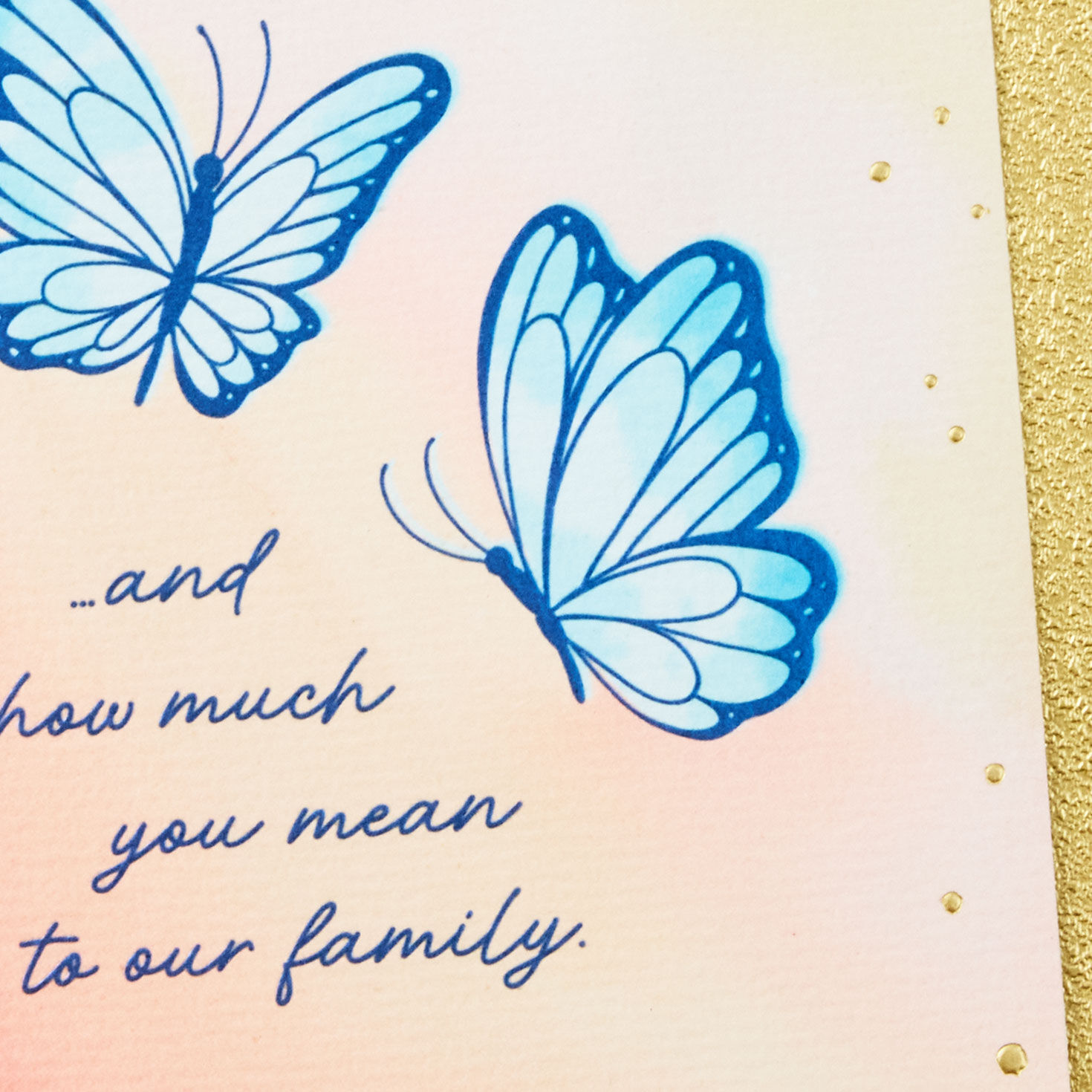 Butterflies Anniversary Card for Couple in Family Card Front Detail image number 4