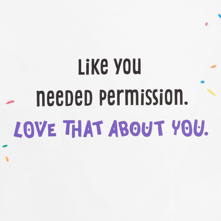 Go Over the Top Unicorn Cat 8th Birthday Card With Decal, , large image number 2