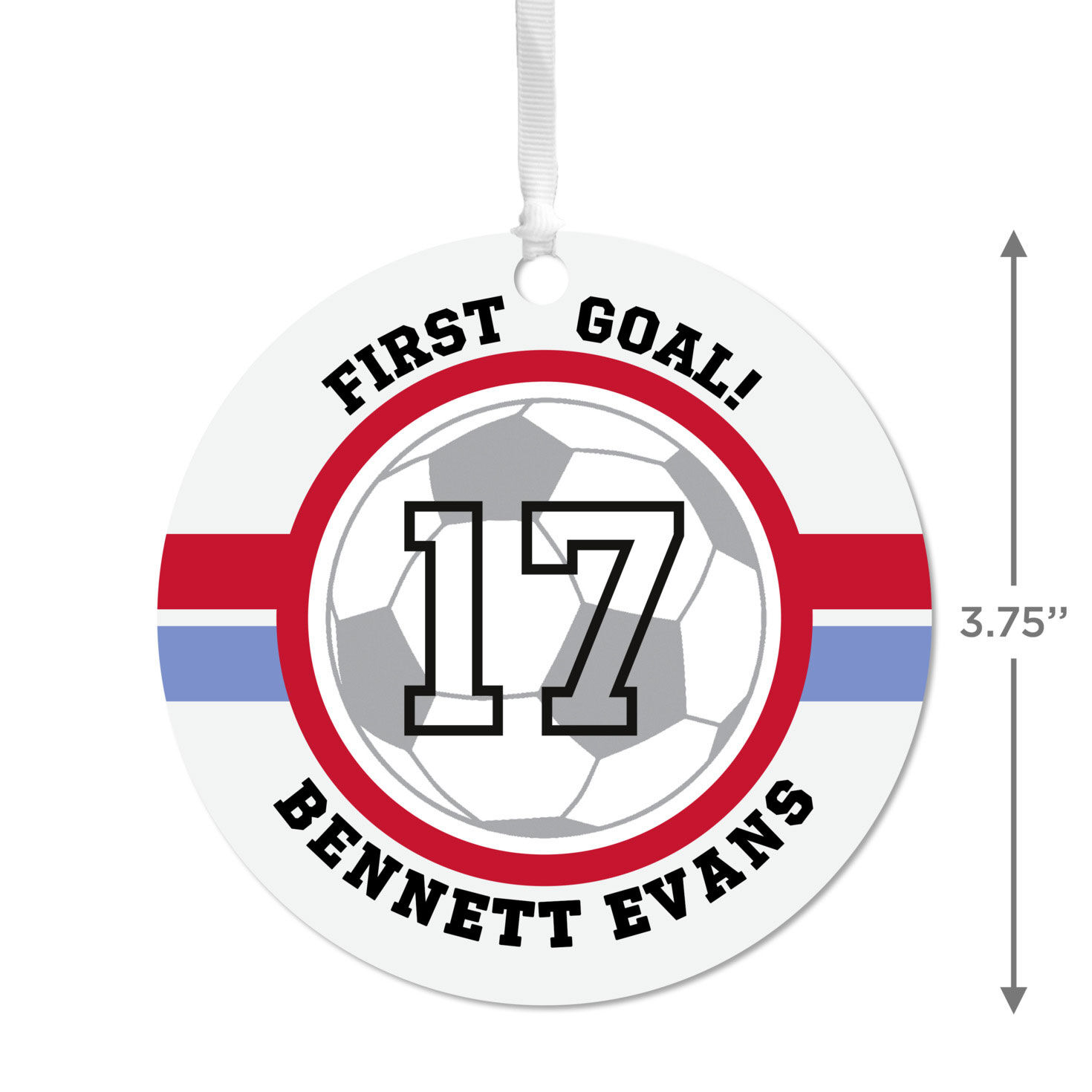 Soccer Round Metal Personalized Ornament, Custom Text for only USD 17.99 | Hallmark