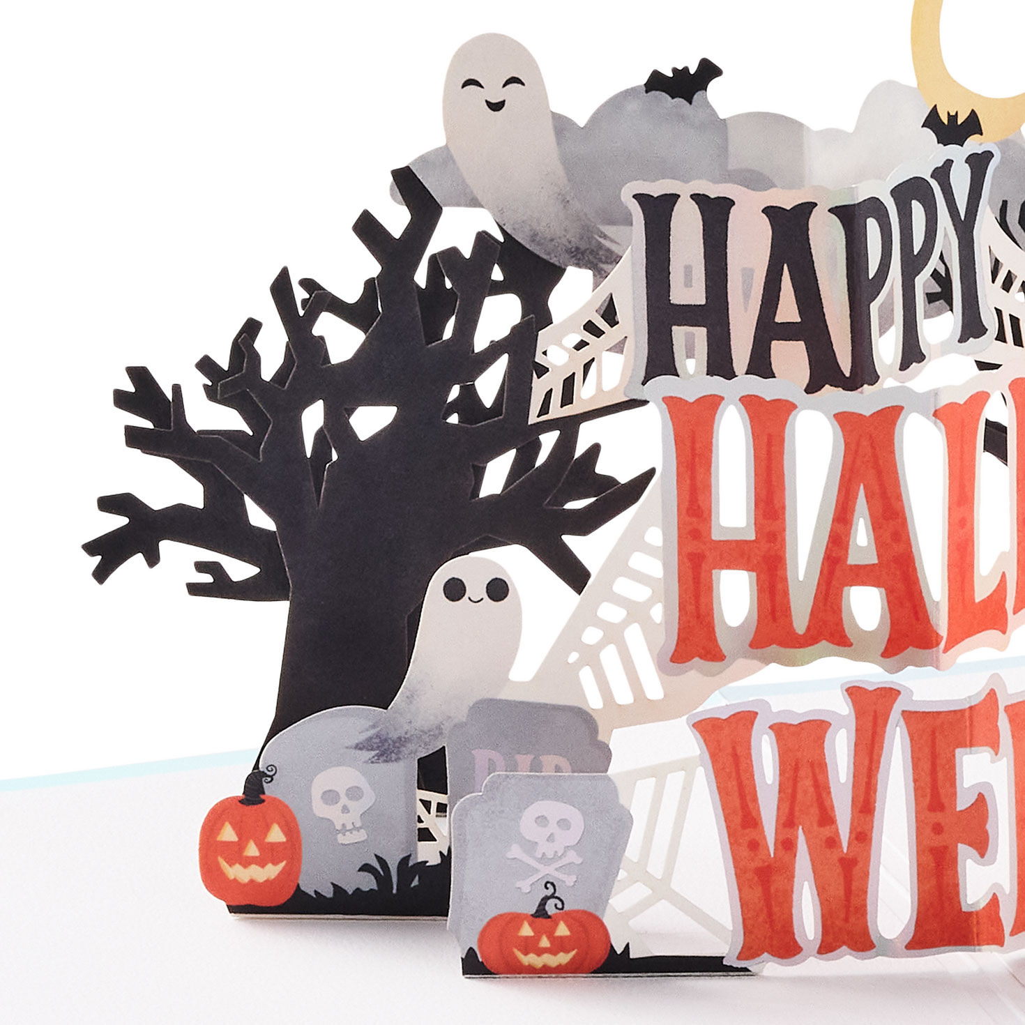 Spooky Happy Halloween Scene 3D Pop-Up Card upclose detail image number 4