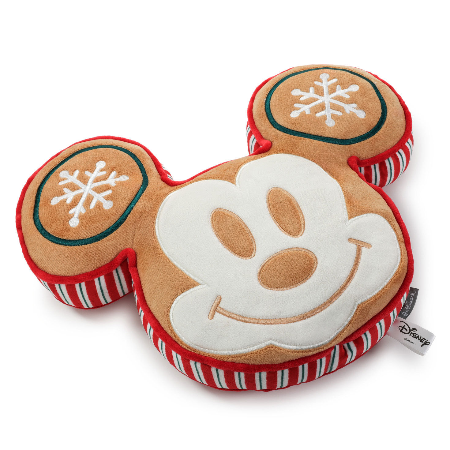 Gingerbread Mickey Mouse Face Pillow side image number 3