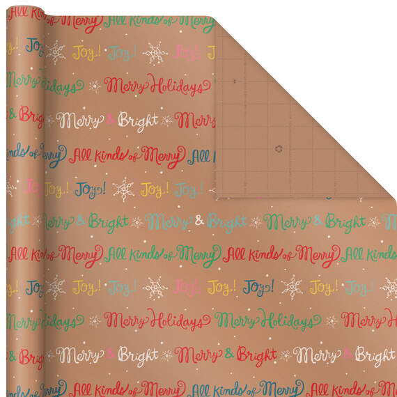 Bright and Bold Kraft 3-Pack Christmas Wrapping Paper, 90 sq. ft., , large image number 8