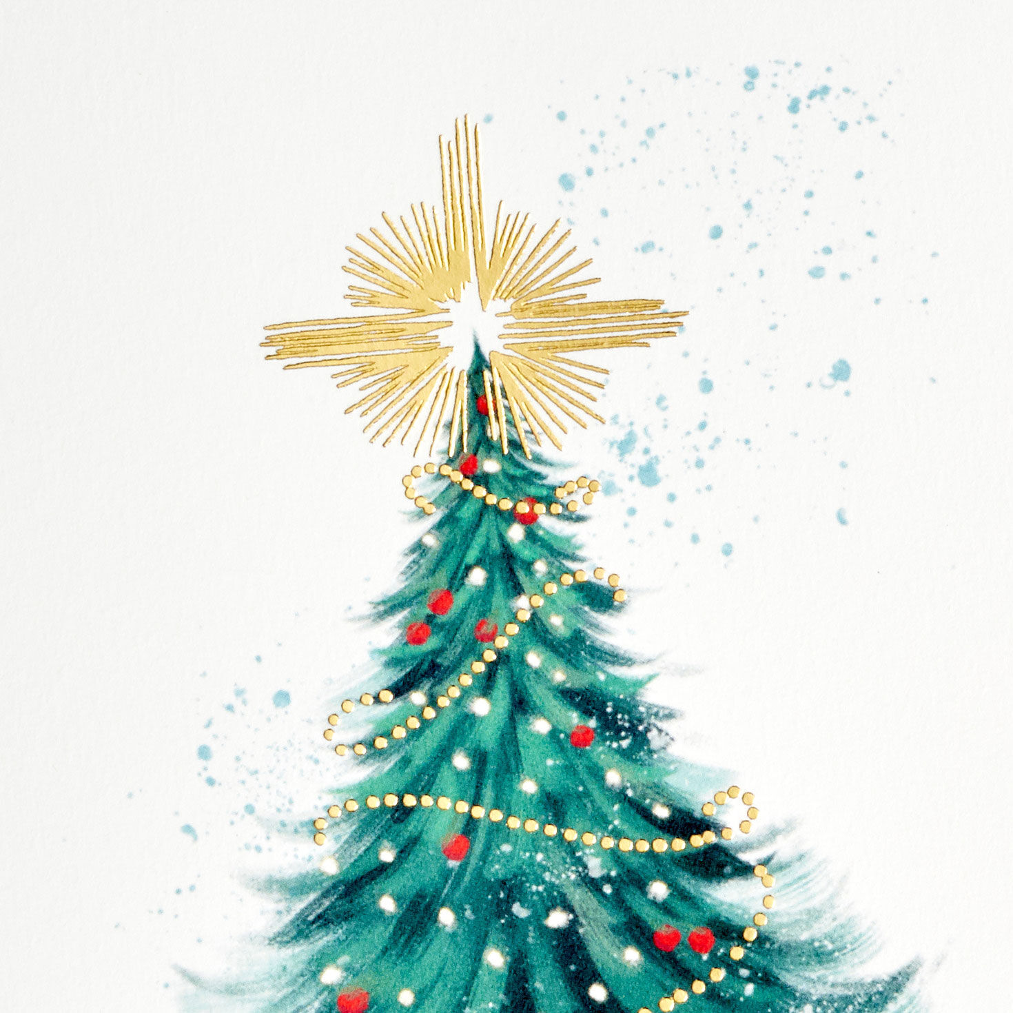 Elegant Evergreen With Star Packaged Christmas Cards, Set of 5, , large image number 5