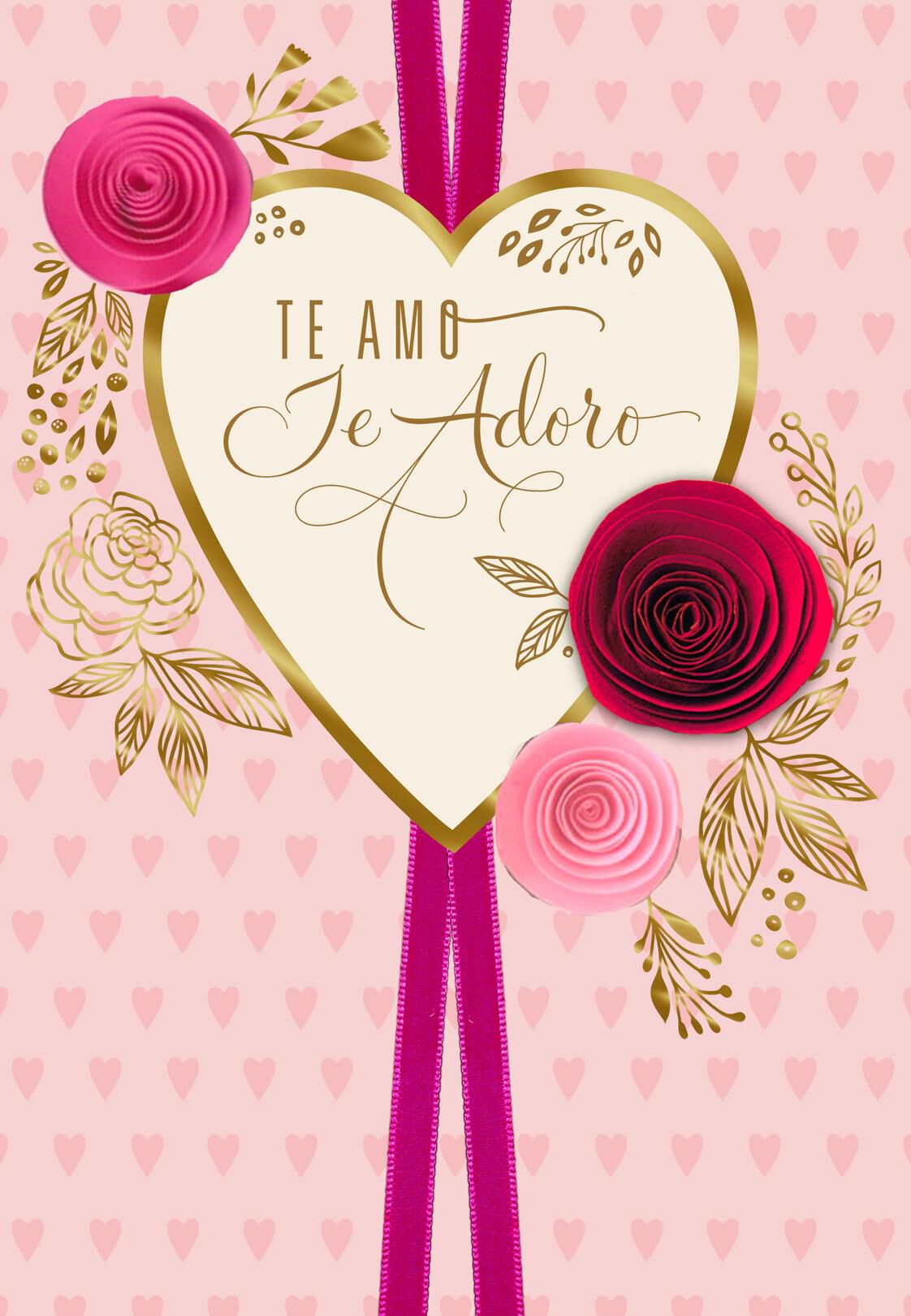 I Adore You Spanish-Language Valentine's Day Card for Her