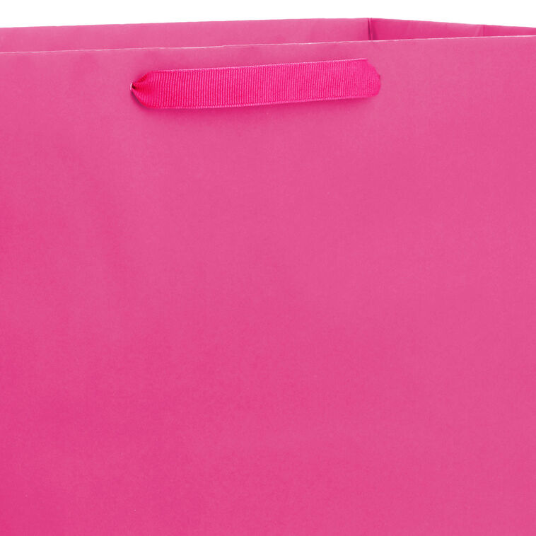 Solid Dark Pink Extra-Deep Gift Bag handle detail image number 4